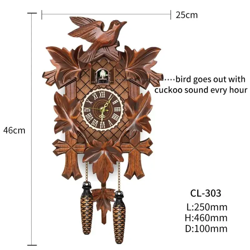 horloge murale en bois