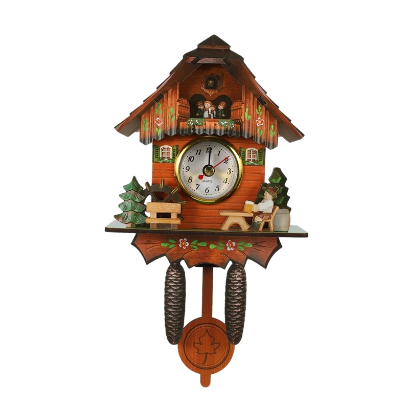 horloge nature bois sculpté