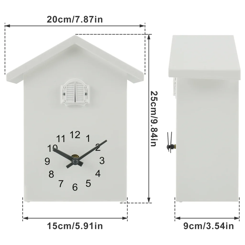 horloge décorative en nichoir blanc