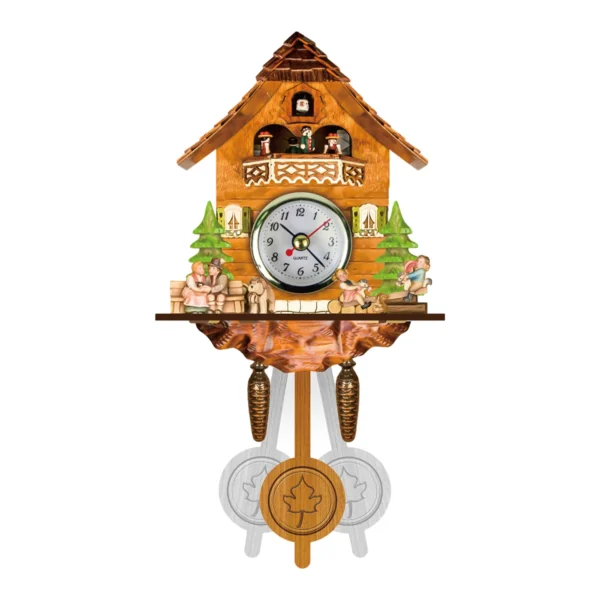 horloge à pendule fantaisie bois