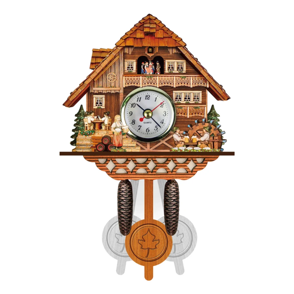 horloge à coucou traditionnelle rustique