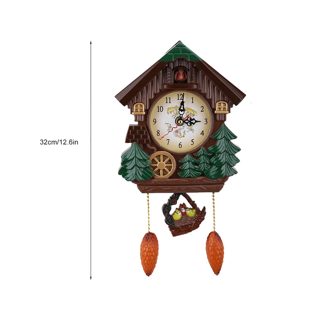 horloge à coucou en bois rustique